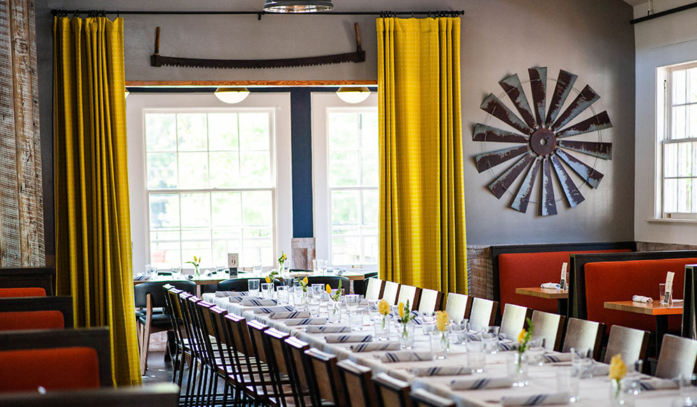 Private event table at Scout